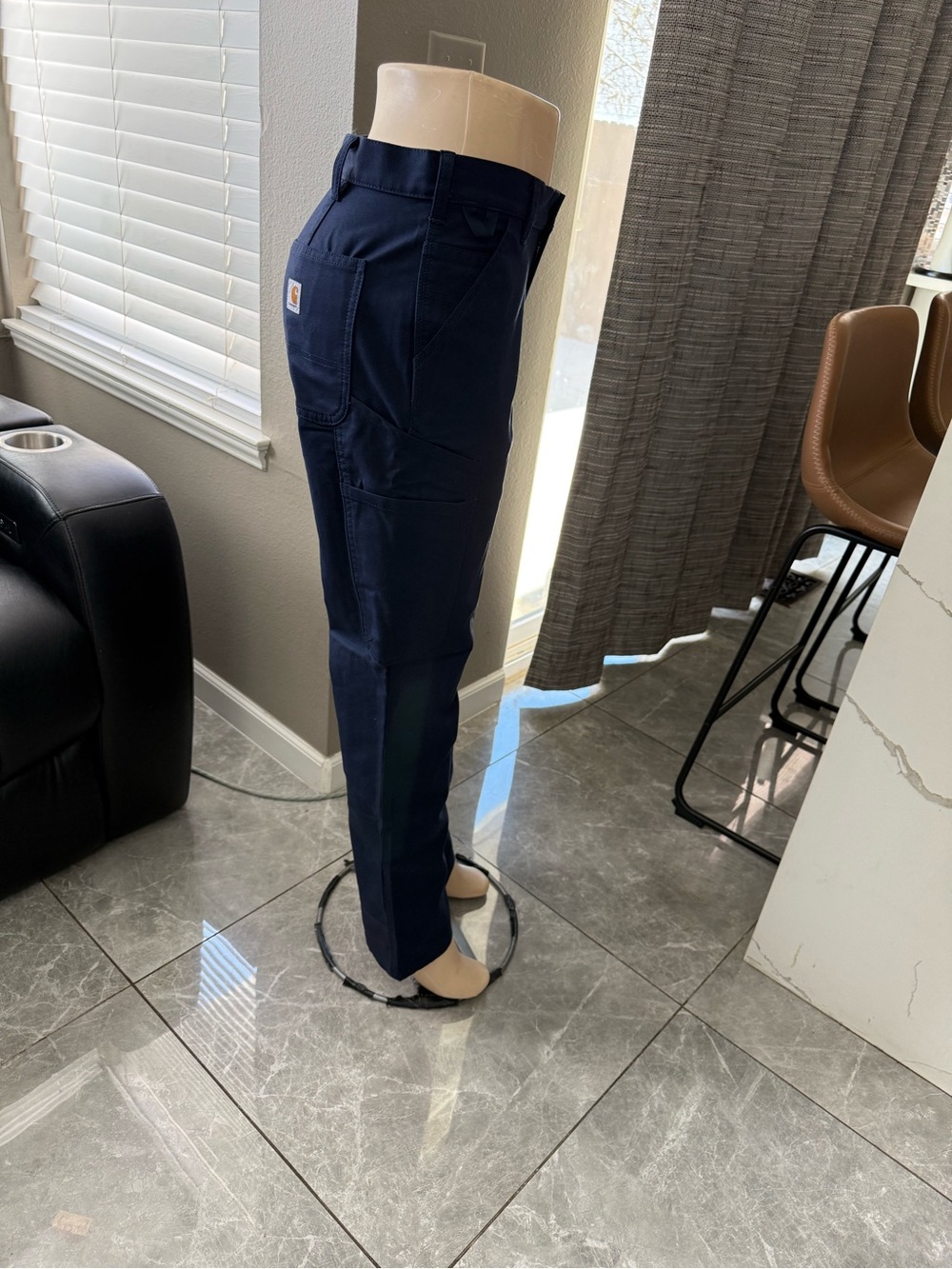 Carhartt Navy Straight-Leg Women's Cargo Pants - Picture 4 of 6